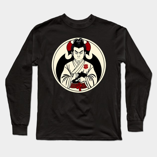 Evil Monk Long Sleeve T-Shirt by ElMass